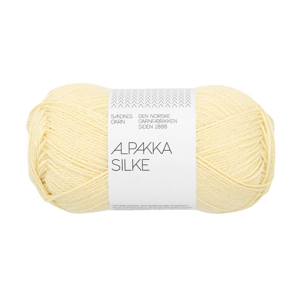 Sandnes Garn Alpakka Silke, Farbe 2112 light yellow – Alpaka und Seide bei Lieblingsgarn