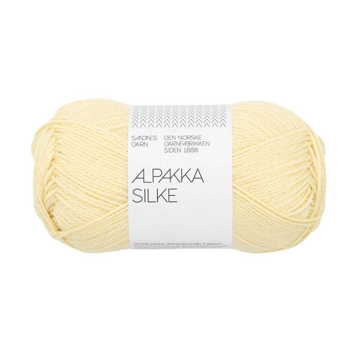 Sandnes Garn Alpakka Silke, Farbe 2112 light yellow – Alpaka und Seide bei Lieblingsgarn
