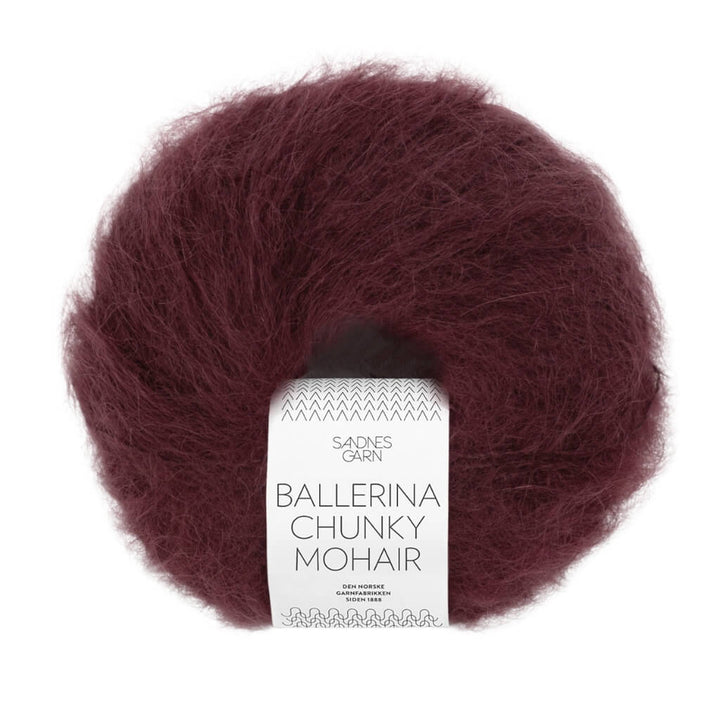 Sandnes Garn Ballerina Chunky Mohair, Farbe 4372 dyp burgunder – Mohair, Schurwolle und Synthetik bei Lieblingsgarn