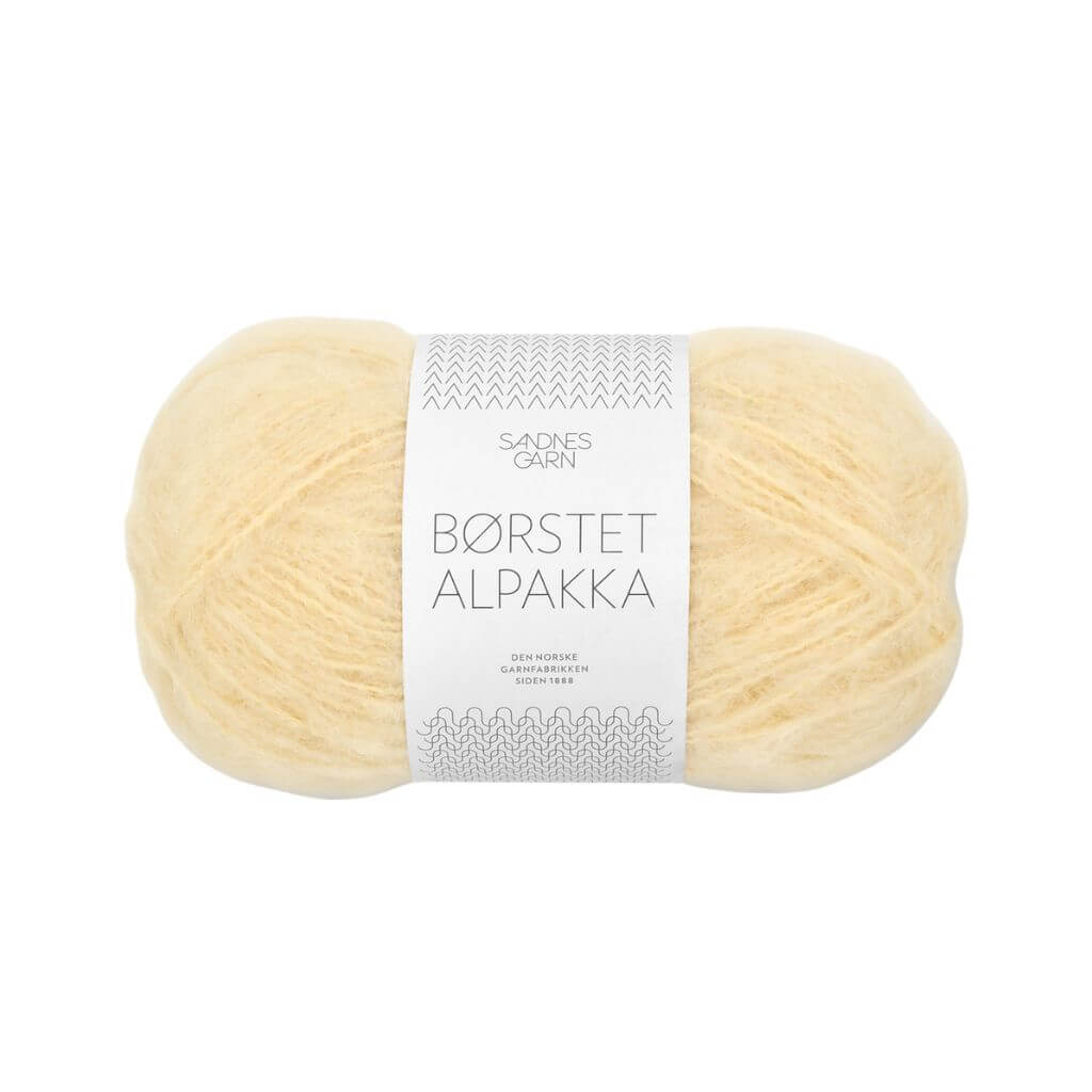 Sandnes Garn Sandnes Børstet Alpakka - 50g, Farbe 2112 Lys Gul – Alpaka und Synthetik bei Lieblingsgarn