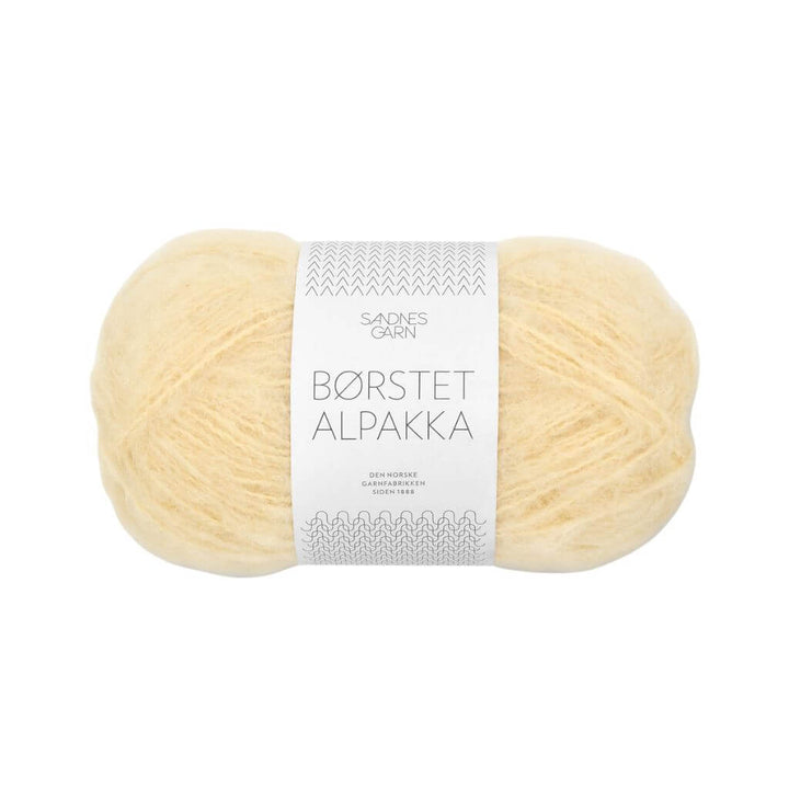 Sandnes Garn Sandnes Børstet Alpakka - 50g, Farbe 2112 Lys Gul – Alpaka und Synthetik bei Lieblingsgarn