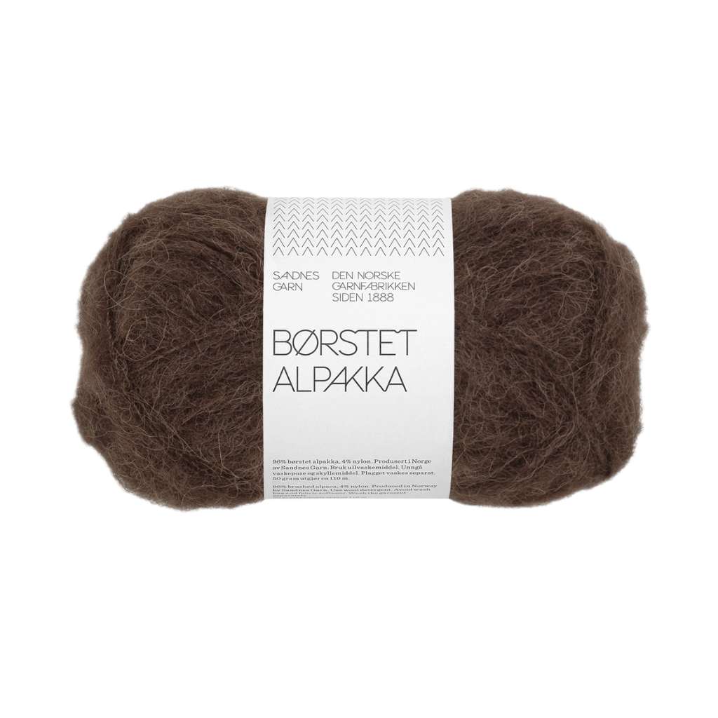Sandnes Garn Sandnes Børstet Alpakka - 50g, Farbe 3082 mork brun – Alpaka und Synthetik bei Lieblingsgarn