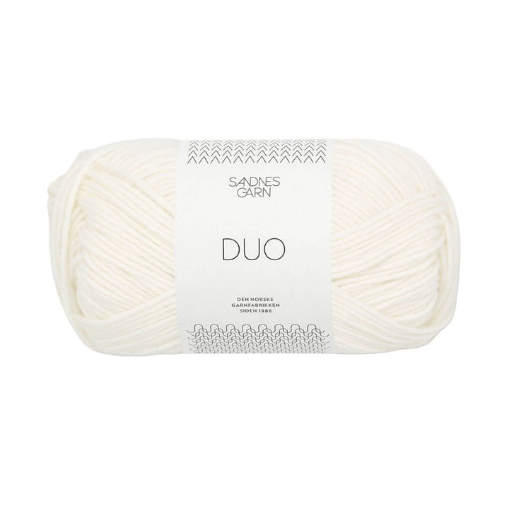 Sandnes Garn Duo, Farbe 1002 Hvit – Baumwolle und Merino bei Lieblingsgarn