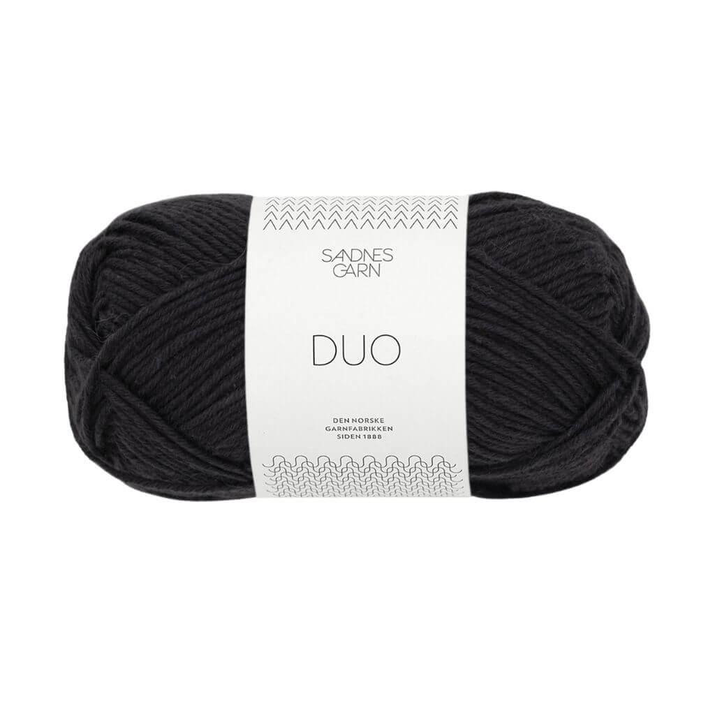 Sandnes Garn Duo, Farbe 1099 Sort – Baumwolle und Merino bei Lieblingsgarn