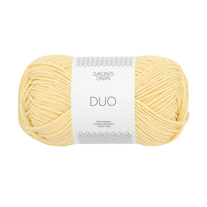 Sandnes Garn Duo, Farbe 2112 lys gul – Baumwolle und Merino bei Lieblingsgarn