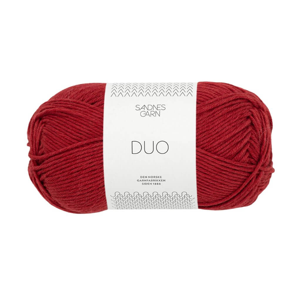 Sandnes Garn Duo, Farbe 4236 Dyp Rød – Baumwolle und Merino bei Lieblingsgarn
