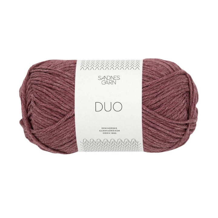 Sandnes Garn Duo, Farbe 4344 Mørk Pudderrosa – Baumwolle und Merino bei Lieblingsgarn
