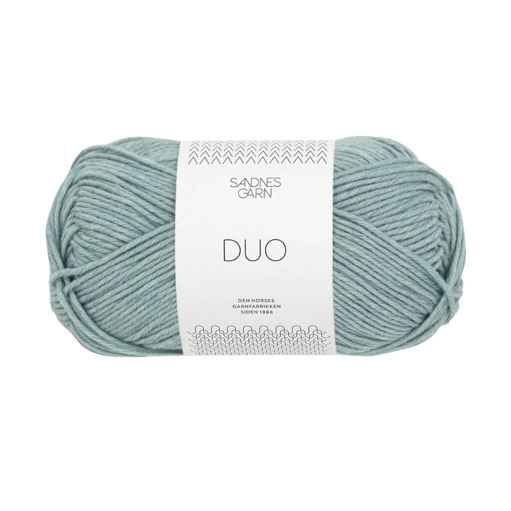 Sandnes Garn Duo, Farbe 6841 Støvet Aqua – Baumwolle und Merino bei Lieblingsgarn