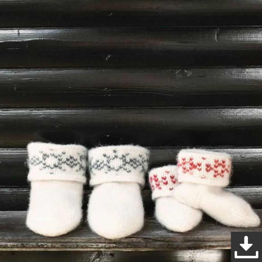 Sandnes Garn Pattern Gefilzte Schnee-Kristall-Socken Strickanleitung - Sandnes Garn (PDF) bei bei bei bei Lieblingsgarn