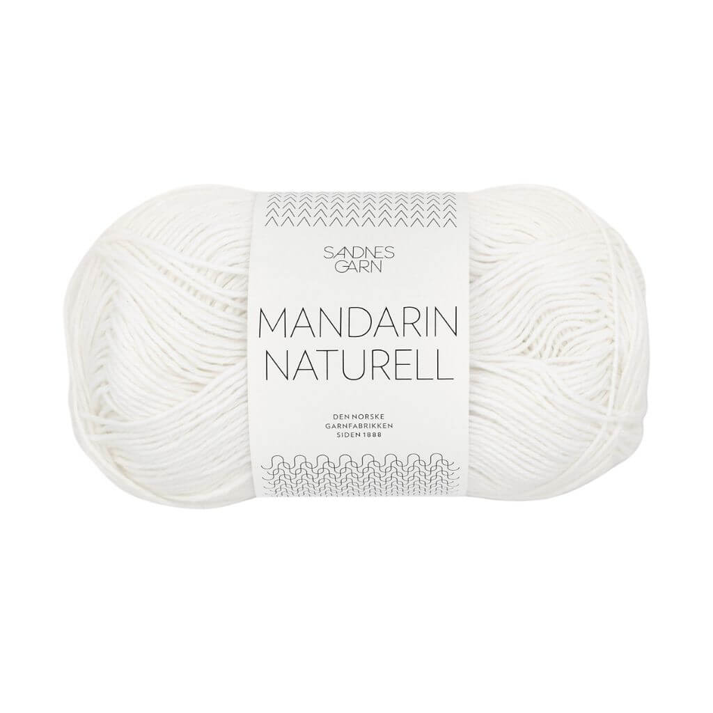 Sandnes Garn Mandarin Naturell - 50g, Farbe 1001 Optisk Hvit – Baumwolle bei Lieblingsgarn