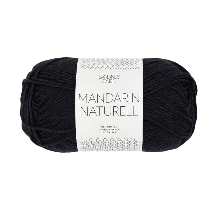 Sandnes Garn Mandarin Naturell - 50g, Farbe 1099 Svart – Baumwolle bei Lieblingsgarn