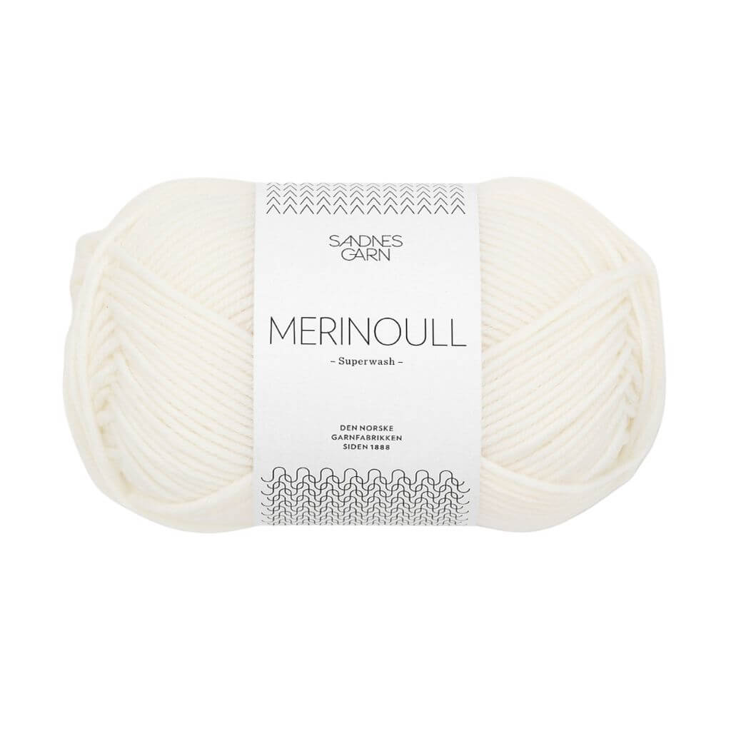 Sandnes Garn Merinoull - 50g, Farbe 1001 Optisk Hvit – Merino bei Lieblingsgarn
