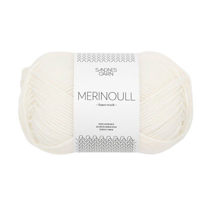 Sandnes Garn Merinoull - 50g, Farbe 1001 Optisk Hvit – Merino bei Lieblingsgarn