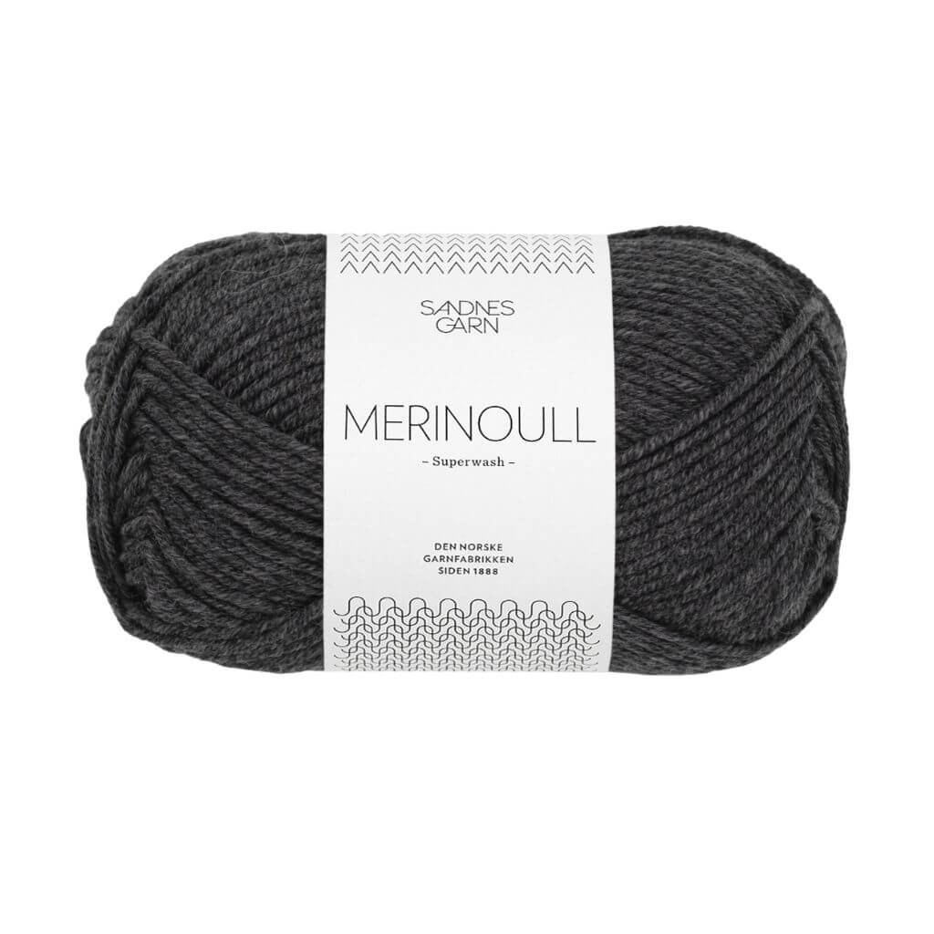 Sandnes Garn Merinoull - 50g, Farbe 1055 Mørk Gråmelert – Merino bei Lieblingsgarn