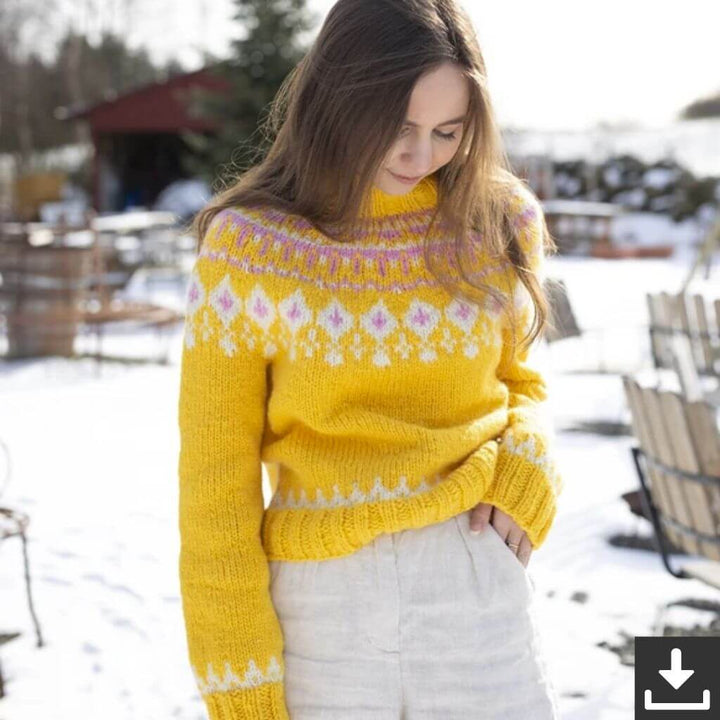 Sandnes Garn Pattern Jacquard Osterpullover Grynet Strickanleitung - Sandnes Garn (PDF) bei bei bei bei Lieblingsgarn