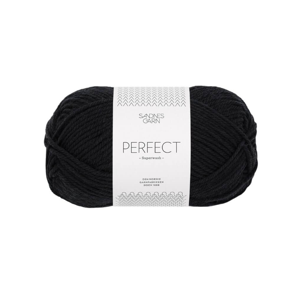 Sandnes Garn Perfect 50g, Farbe 1099 Svart – Schurwolle und Synthetik bei Lieblingsgarn