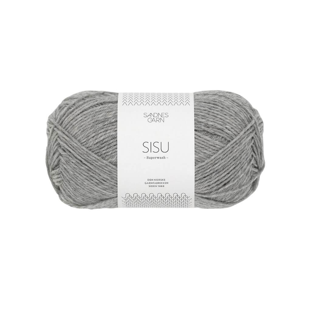 Sandnes Garn Sisu 50 g - Sockenwolle Superwash, Farbe 1042 Gråmelert – Schurwolle und Synthetik bei Lieblingsgarn