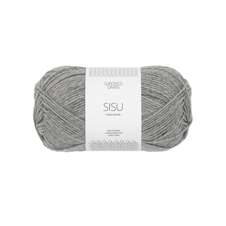 Sandnes Garn Sisu 50 g - Sockenwolle Superwash, Farbe 1042 Gråmelert – Schurwolle und Synthetik bei Lieblingsgarn