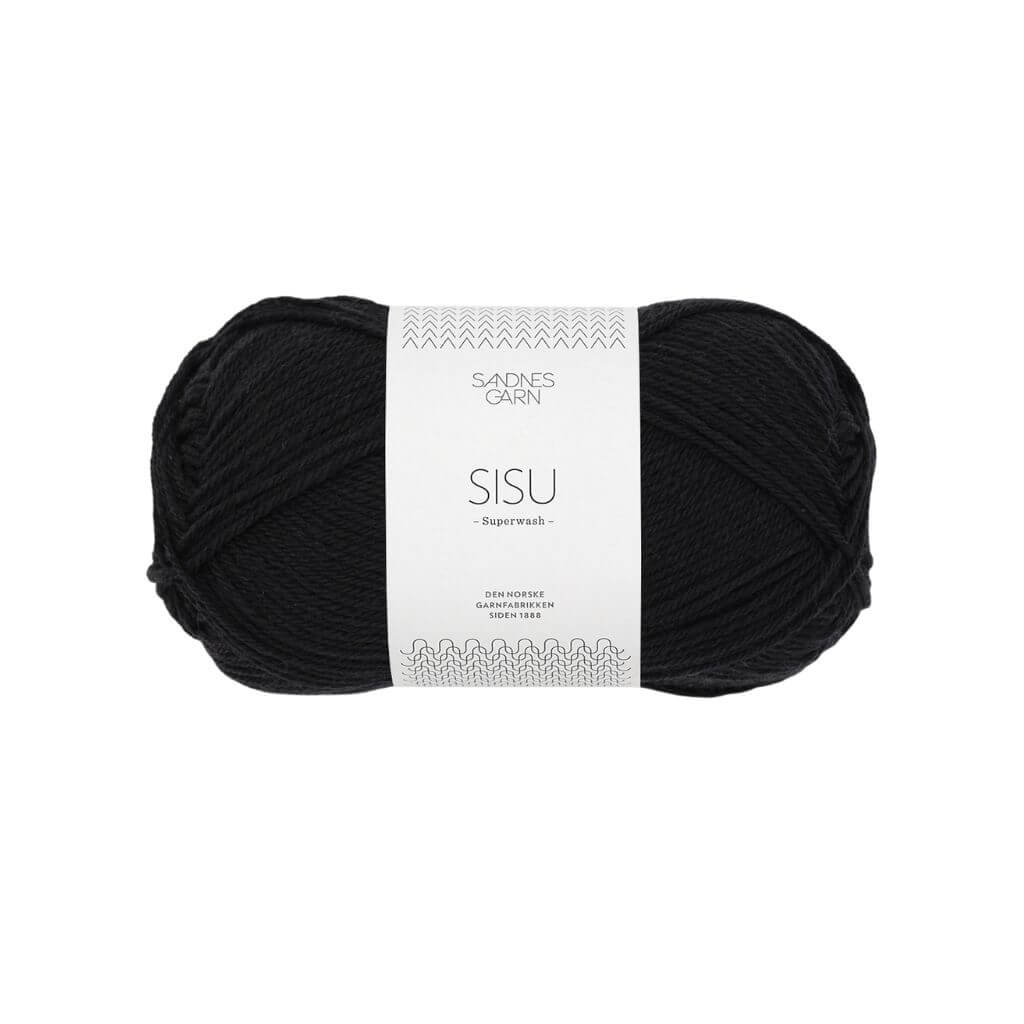 Sandnes Garn Sisu 50 g - Sockenwolle Superwash, Farbe 1099 Svart – Schurwolle und Synthetik bei Lieblingsgarn
