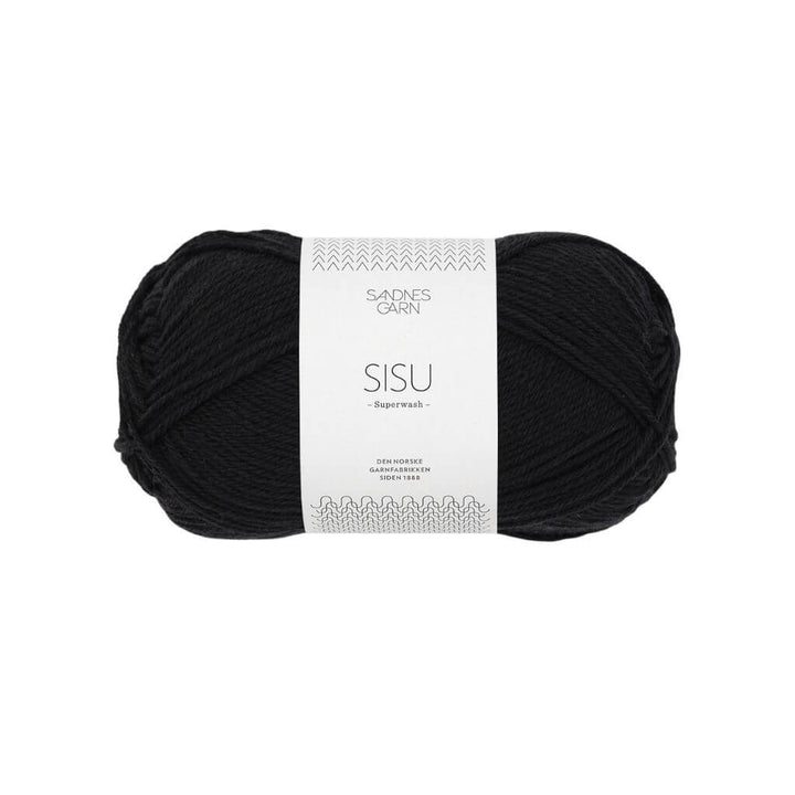 Sandnes Garn Sisu 50 g - Sockenwolle Superwash, Farbe 1099 Svart – Schurwolle und Synthetik bei Lieblingsgarn