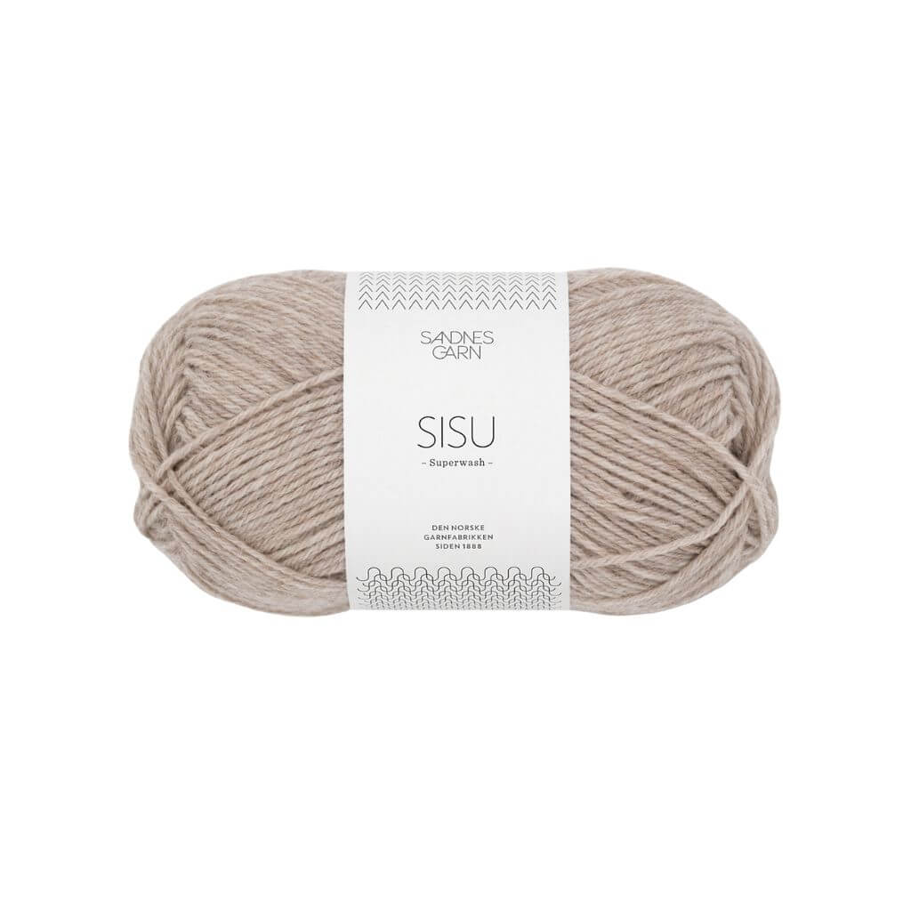 Sandnes Garn Sisu 50 g - Sockenwolle Superwash, Farbe 2650 Lys Beigemelert – Schurwolle und Synthetik bei Lieblingsgarn