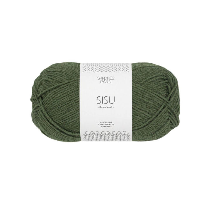 Sandnes Garn Sisu 50 g - Sockenwolle Superwash, Farbe 9573 Mosegrønn – Schurwolle und Synthetik bei Lieblingsgarn