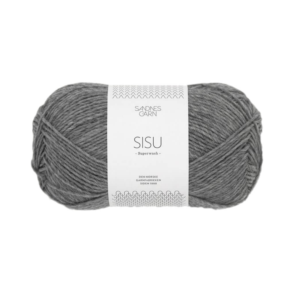 Sandnes Garn Sisu 50 g - Sockenwolle Superwash, Farbe 1053 Mørk Gråmelert – Schurwolle und Synthetik bei Lieblingsgarn