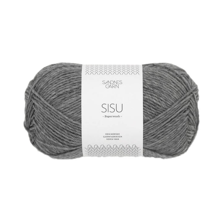 Sandnes Garn Sisu 50 g - Sockenwolle Superwash, Farbe 1053 Mørk Gråmelert – Schurwolle und Synthetik bei Lieblingsgarn