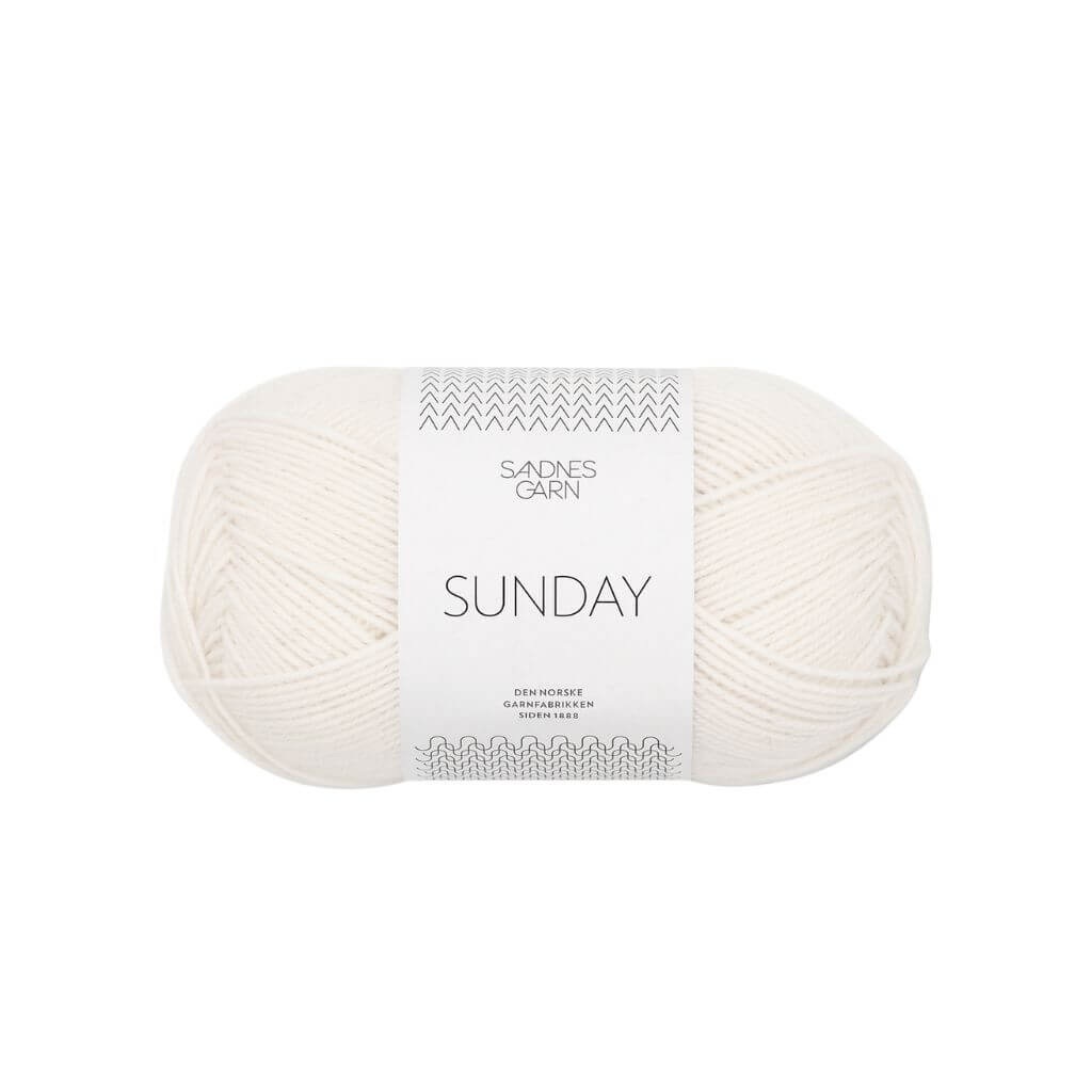 Sandnes Garn 1001 - Hvit Sandnes Garn Sunday - 50g Lieblingsgarn