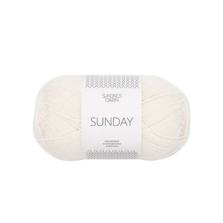 Sandnes Garn 1001 - Hvit Sandnes Garn Sunday - 50g Lieblingsgarn
