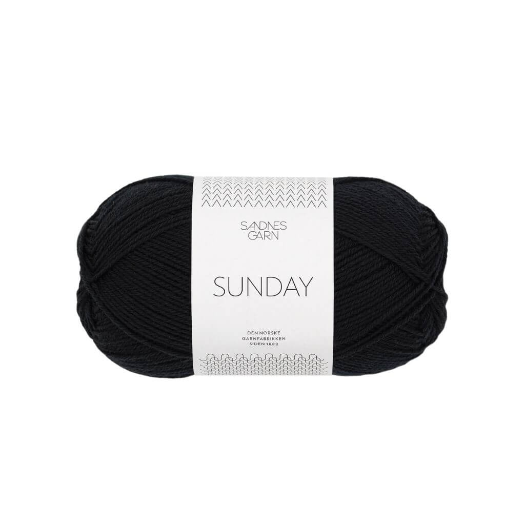 Sandnes Garn 1099 - Svart Sandnes Garn Sunday - 50g Lieblingsgarn