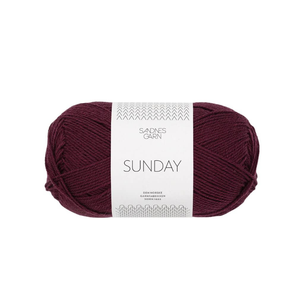 Sandnes Garn 4372 - Dyp Burgunder Sandnes Garn Sunday - 50g Lieblingsgarn