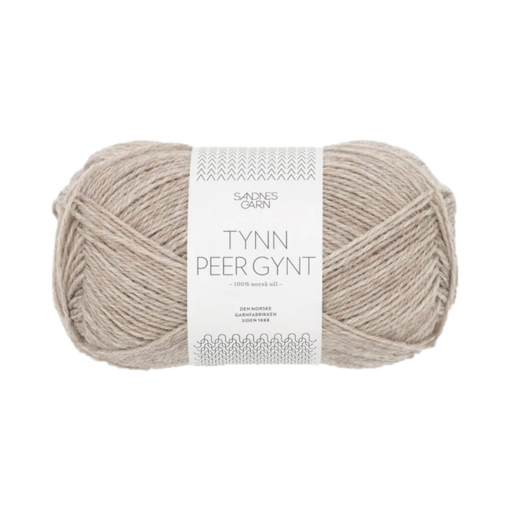 Sandnes Garn Tynn Peer Gynt, Farbe 2650 graubeige meliert – Schurwolle bei Lieblingsgarn