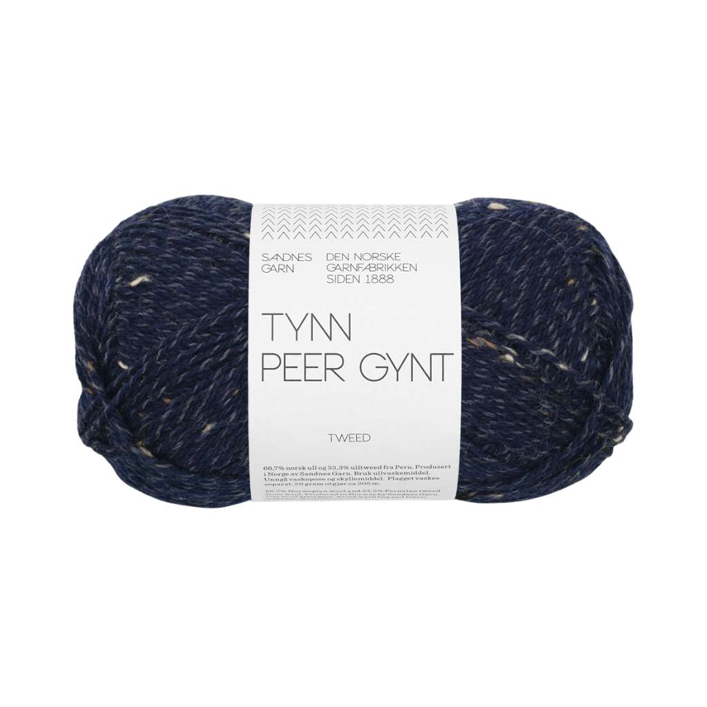 Sandnes Garn Tynn Peer Gynt, Farbe 5585 marinebla tweed – Schurwolle bei Lieblingsgarn