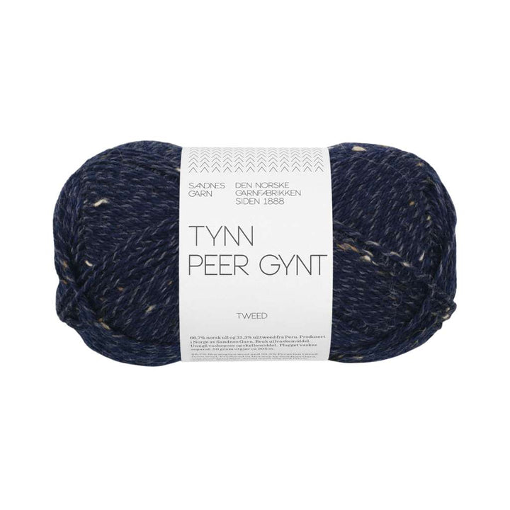Sandnes Garn Tynn Peer Gynt, Farbe 5585 marinebla tweed – Schurwolle bei Lieblingsgarn