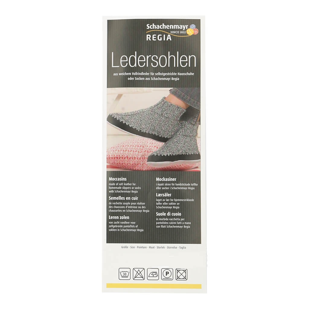 Schachenmayr Regia Hüttenschuhsohlen - Ledersohlen, Farbe 24/25 – Leder bei Lieblingsgarn