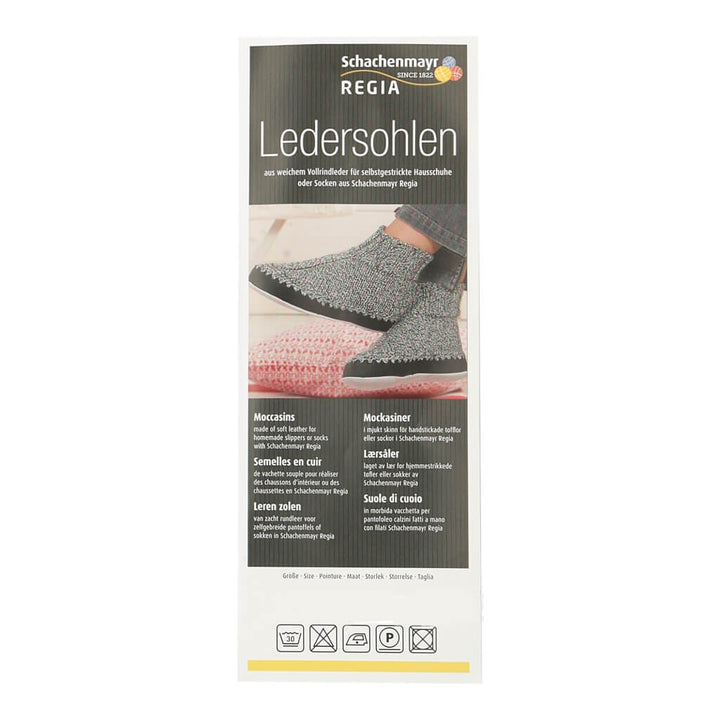 Schachenmayr Regia Hüttenschuhsohlen - Ledersohlen, Farbe 24/25 – Leder bei Lieblingsgarn