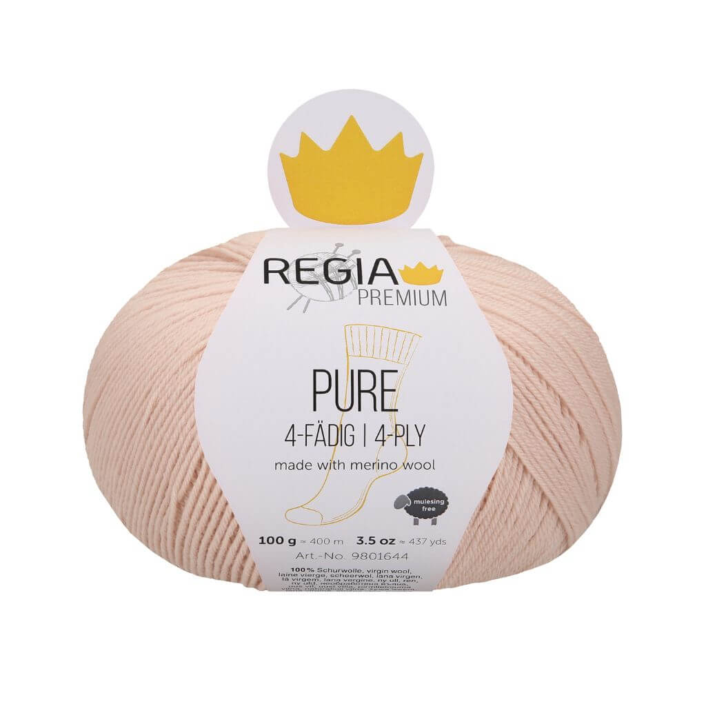Schachenmayr Regia Pure 4-fädig, Farbe 12 Teint – Merino und Schurwolle bei Lieblingsgarn