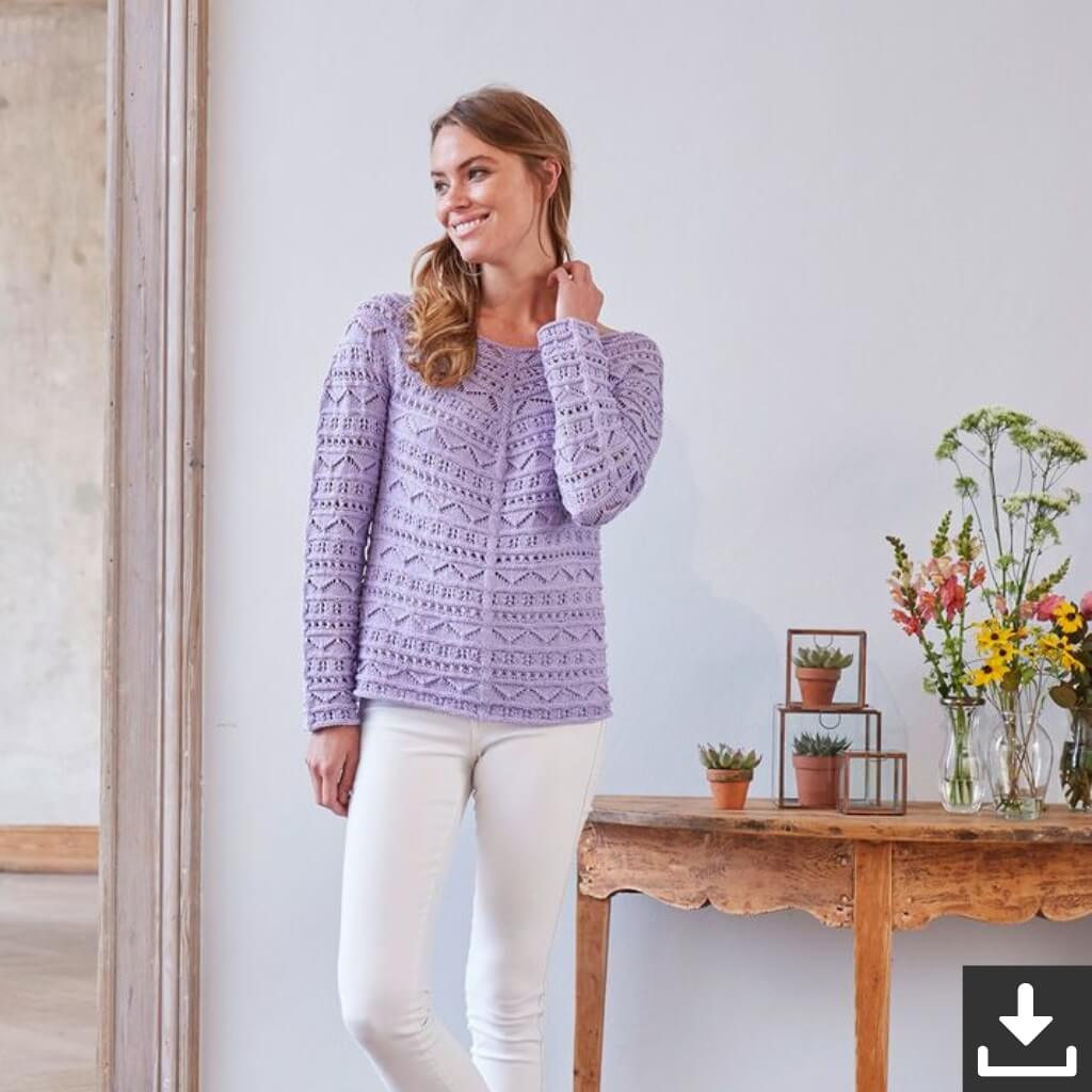 Schachenmayr Pattern Shirt im Ajourmuster Strickset - Schachenmayr (PDF) bei bei bei bei Lieblingsgarn