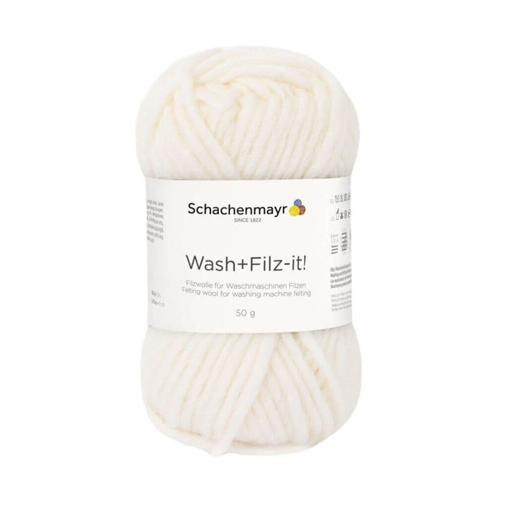 Schachenmayr 2 - White Schachenmayr Wash+Filz-it! Filzwolle 50g Lieblingsgarn