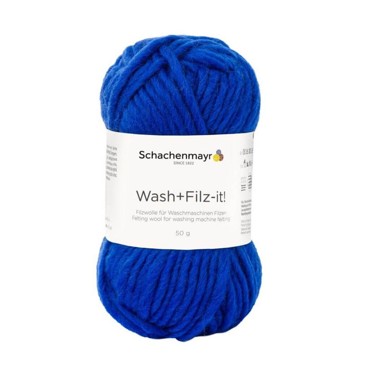 Schachenmayr 13 - Azur (Blau) Schachenmayr Wash+Filz-it! Filzwolle 50g Lieblingsgarn