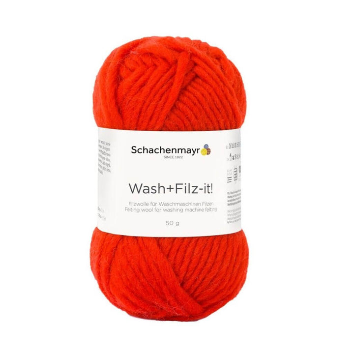 Schachenmayr 19 - Red Schachenmayr Wash+Filz-it! Filzwolle 50g Lieblingsgarn
