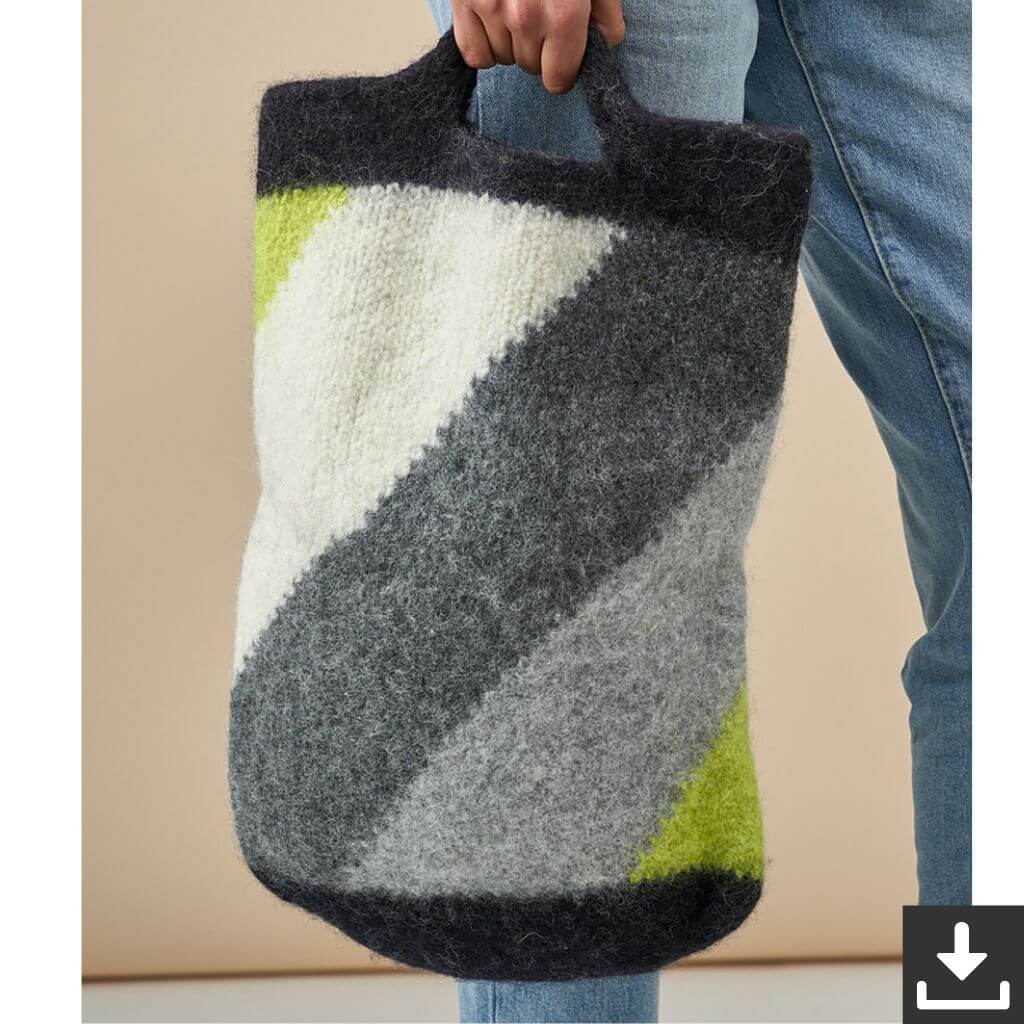 Schachenmayr Pattern Tasche aus Filzwolle Strickanleitung - Schachenmayr (PDF) bei bei bei bei bei bei Lieblingsgarn