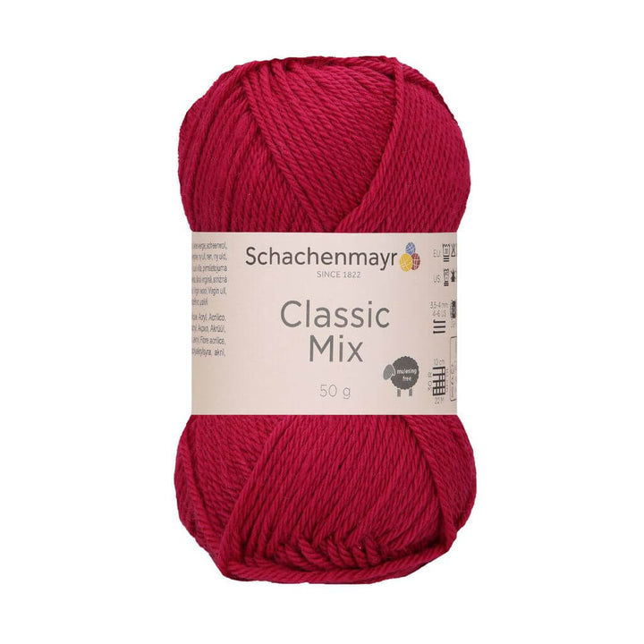Schachenmayr Classic Mix, Farbe 37 Magenta – Schurwolle und Synthetik bei Lieblingsgarn