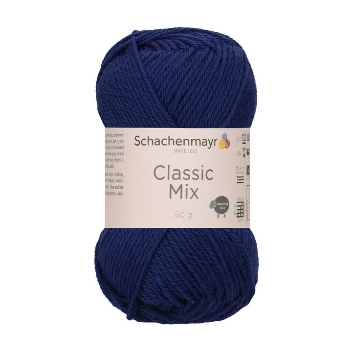 Schachenmayr Classic Mix, Farbe 50 Navy – Schurwolle und Synthetik bei Lieblingsgarn