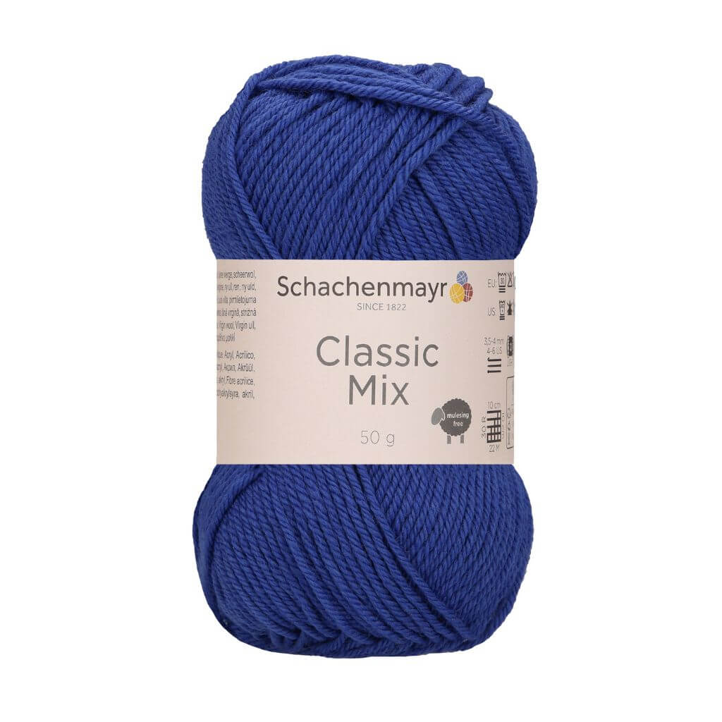 Schachenmayr Classic Mix, Farbe 53 Bluebird – Schurwolle und Synthetik bei Lieblingsgarn