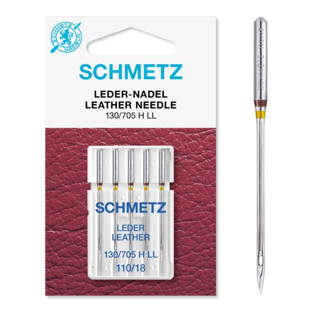 Schmetz Nähmaschinennadel Leder 130/705 H LL, Farbe 110 – Metall bei Lieblingsgarn