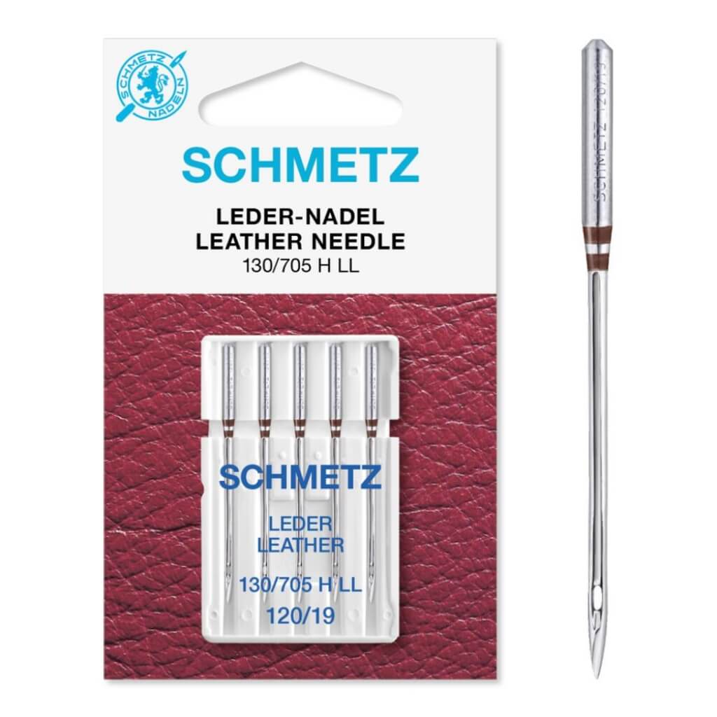Schmetz Nähmaschinennadel Leder 130/705 H LL, Farbe 120 – Metall bei Lieblingsgarn