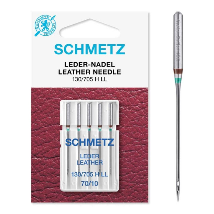 Schmetz Nähmaschinennadel Leder 130/705 H LL, Farbe 70 – Metall bei Lieblingsgarn