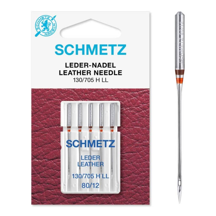 Schmetz Nähmaschinennadel Leder 130/705 H LL, Farbe 80 – Metall bei Lieblingsgarn